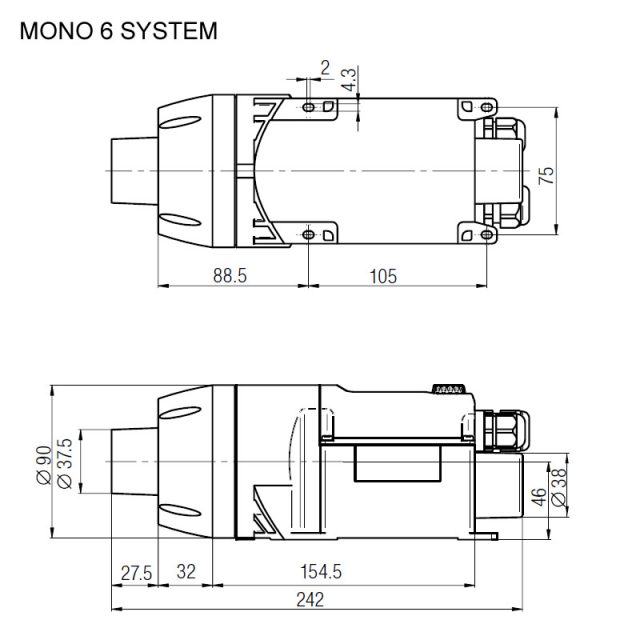 Dimensões de Instalação Leister MONO 6 SYSTEM