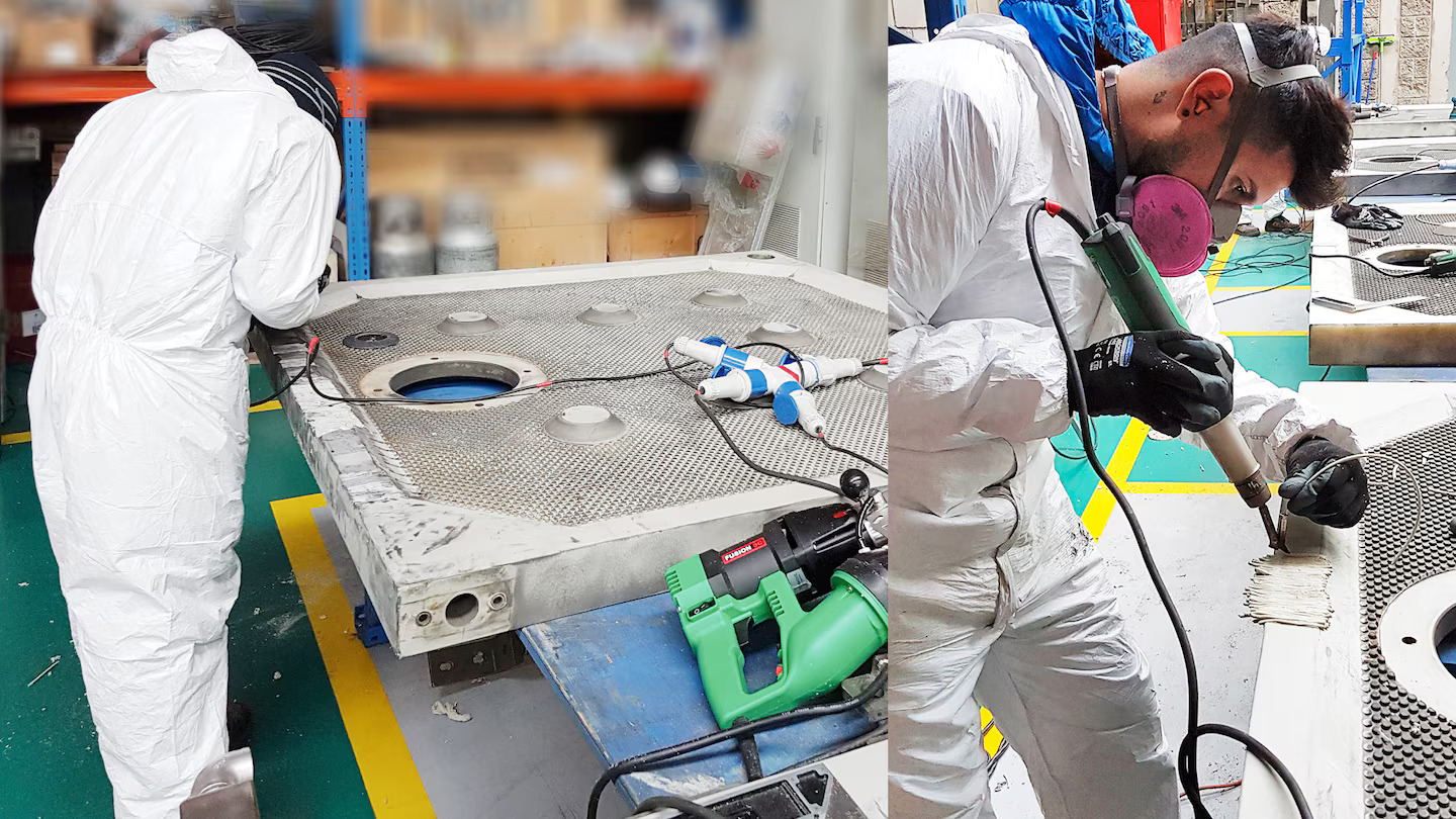Placas de filtro podem ser reparadas de forma permanente e precisa com máquinas de solda por ar quente e solda por extrusão da Leister
